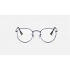 Ray Ban Round Metal Optics RB3447 Demo Lens And Transparent Blue Frame Clear Lens