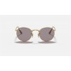Ray Ban Round Washed Evolve RB3447 Photochromic Evolve And Gold Frame Grey Photochromic Evolve Lens