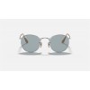 Ray Ban Round Washed Evolve RB3447 Photochromic Evolve And Silver Frame Blue Photochromic Evolve Lens