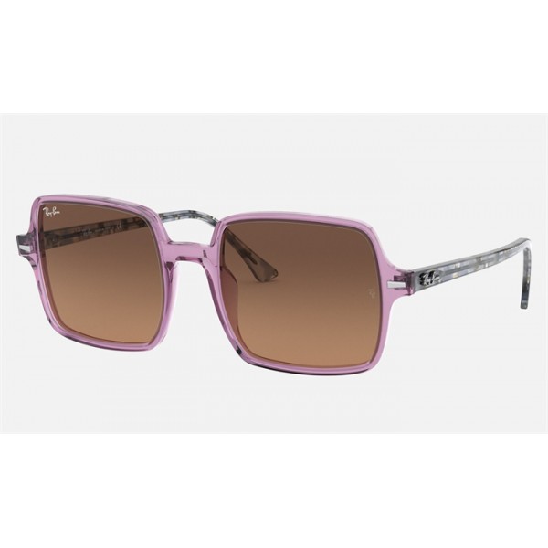 Ray Ban Square II RB1973 Brown Transparent Violet