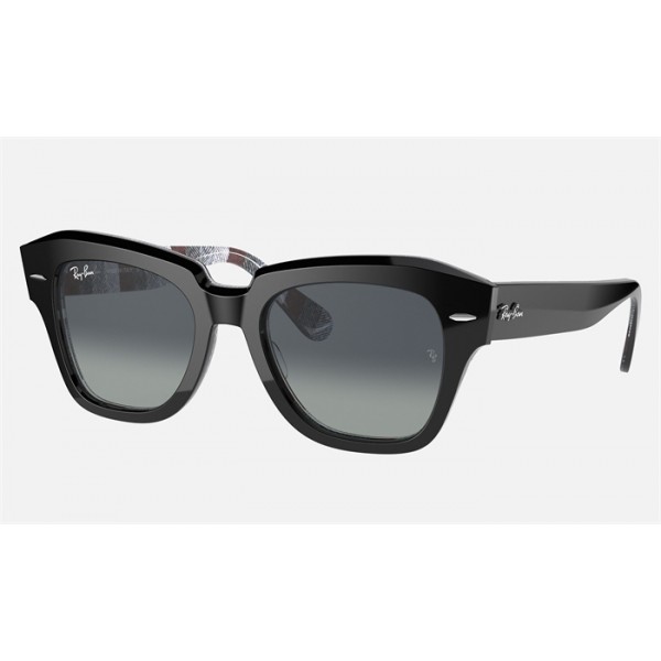 Ray Ban State Street RB2186 And Black Frame Light Grey Lens