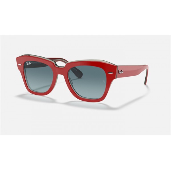 Ray Ban State Street RB2186 Blue Gradient Red
