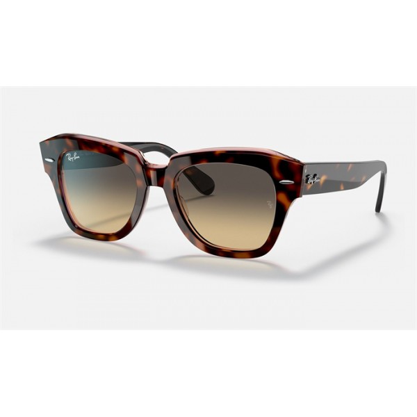 Ray Ban State Street RB2186 Brown Gradient Pink Tortiose