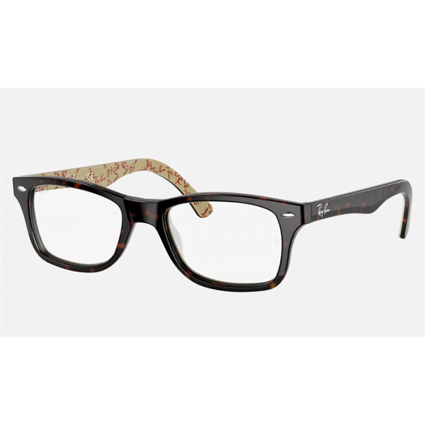 Ray Ban The Timeless RB5228 Demo Lens And Black Pattern Frame Clear Lens