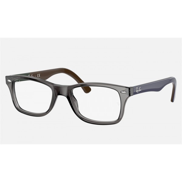 Ray Ban The Timeless RB5228 Demo Lens And Grey Blue Frame Clear Lens