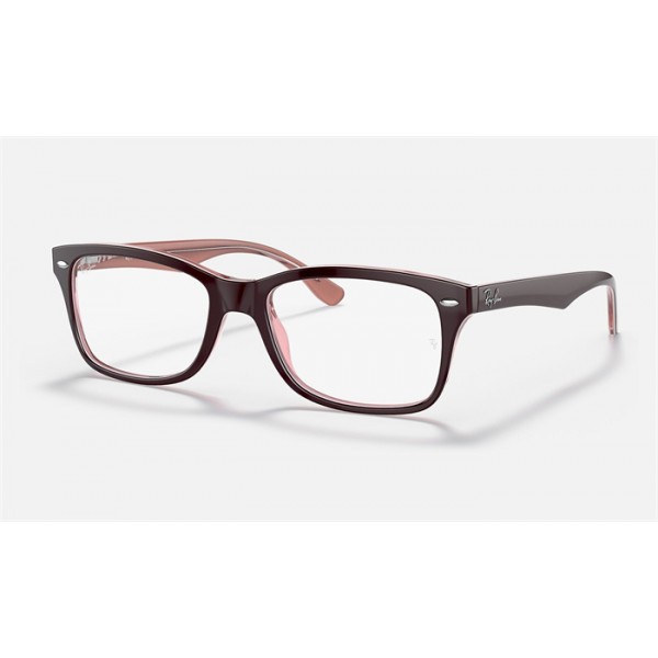 Ray Ban The Timeless RB5228 Demo Lens And Transparent Brown Frame Clear Lens
